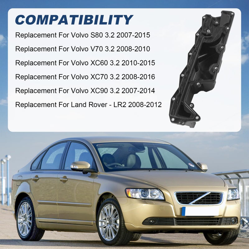 JDMSPEED Engine Valve Cover with Gasket 31319642 Replacement For Volvo S80 XC60 V70 XC70 XC90 Replacement For Land Rover LR2 Replace 30731234 264-932 V950400 - Image 3